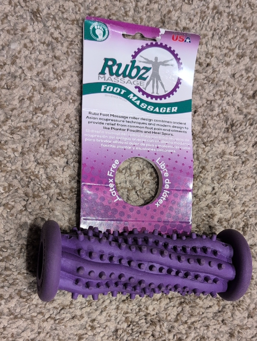 Rubz Foot Massager Roller - Purple